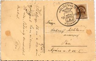 1940 Kolozsvár, Cluj; Nemzeti Színház, bevonulás / National Theatre, entry of the Hungarian troops +...