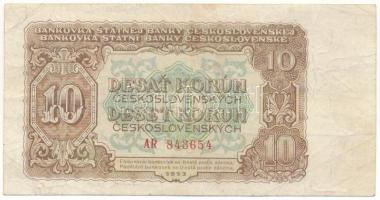 Csehszlovákia 1953. 10K T:F Czechoslovakia 1953. 10 Korun C:F Krause P#83