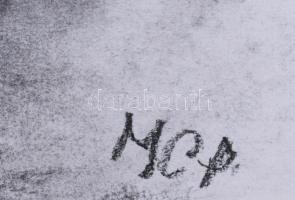 MCP jelzéssel: Hölgyek a szabadban. Vegyes technika, papír. 29,5x42 cm