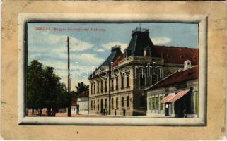 1914 Orsova, M. kir. hajózási hatóság. M.G. kiadása / shipping company + "ORSOVA - TEMESVÁR 75. SZ." vasúti mozgóposta bélyegző (ázott sarok / wet corner)