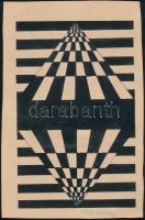Vasarely jelzéssel: Kompozíció. Vegyes technika, papír. 25x16 cm.