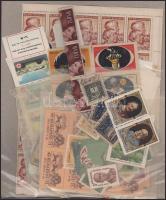 Vegyes levélzáró tétel ívekben, ívdarabokban, némi filatélia