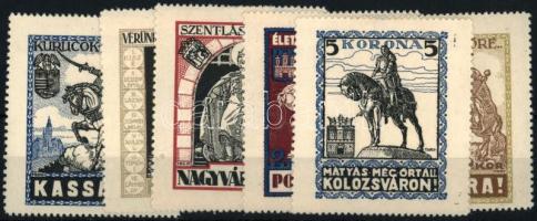 ca 1925 6 db klf irredenta levélzáró erdélyi és felvidéki város nevekkel