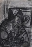 Ruzicskay jelzéssel: Anya gyermekével. Vegyes technika, papír. 42x29,5 cm.