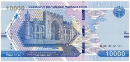 Üzbegisztán 2021. 10.000S "BB 0985940" T:F, szép papír Uzbekistan 2021. 10.000 So'm "BB 0985940" C:F, fine paper
