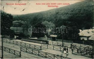 1909 Budapest II. Hűvösvölgy, Balázs Antal utóda Szabó Lajos vendéglős étterme. Rekord műintézet kiadása