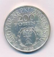 1976. 200Ft Ag "II. Rákóczi Ferenc" kapszulában T:BU patina Adamo EM48