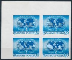 1965 Évfordulók - Események (III.) FIR Kongresszus ívsarki vágott 4-es tömb (kis betapadás / small gum disturbance)