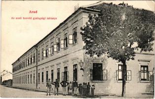 1908 Arad, Honvéd gyalogsági laktanya. Kerpel Izsó kiadása / K.u.K. military infantry barracks (EB)