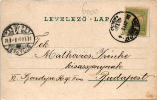 1903 Nagyszombat, Tyrnau, Trnava; látkép templomokkal, zsinagóga. Fischer Hugo kiadása / general vie...