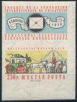 1959 FIP (II.) ívszéli vágott szelvényes bélyeg