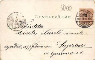 1899 Újvidék, Neusatz, Novi Sad; Városháza, Ferenc József tér, Római katolikus templom, Péterváradi ...