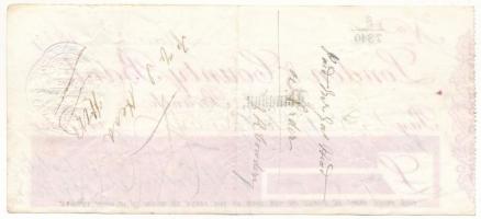 Nagy-Britannia / Abingdon 1864. "London &amp; County Bank" kitöltött csekk összesen 27...