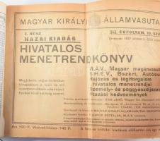 Magyar Királyi Államvasutak Hivatalos Menetrendkönyv. Téli kiadás. Érvényes 1937 október 3. - 1938. ...