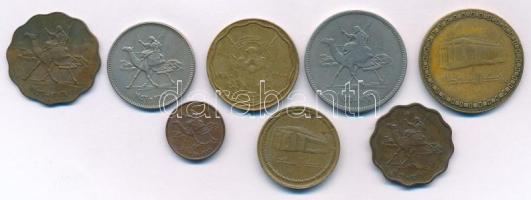 Szudán 1956-1980. 1m-10q (6xklf) + 1996. 1996. 5D + 10D T:XF-F Sudan 1956-1980. 1 Millieme - 10 Qirsh (6xklf) + 1996. 5 Dinar + 10 Dinar C:XF-F