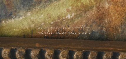 Olvashatatlan jelzéssel: Örvénylő táj. Akvarell, papír. Dekoratív, üvegezett fakeretben, 36×44 cm