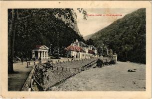 Herkulesfürdő, Baile Herculane; Cserna részlet / Cerna riverside, spa (non PC) (EK)