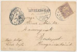 1901 Herkulesfürdő, Baile Herculane; Orfeum, dalszínház. Hutterer G. kiadása, szecessziós-virágos ke...