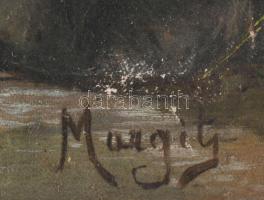 Margit jelzéssel, XIX. sz. vége/XX. sz eleje: Vad az erdőben. Olaj, vászon. Apró felületi sérülésekk...