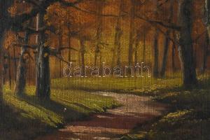 Beregi J jelzéssel, XX. sz eleje: Erdőrészlet. Olaj, vászon. Apró felületi sérülésekkel. Dekoratív, ...