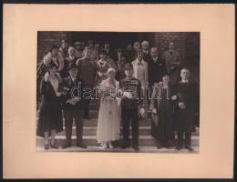 1934 Hernády Nándor (1879-1939) alezredes esküvői fotója 16x12 cm kartonon