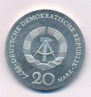 Német Demokratikus Köztársaság 1977. 20M Ag "Carl Friedrich Gauss" T:AU patina
German Dem...