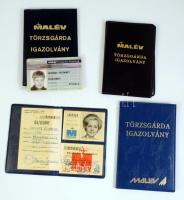 1972-1994 5 db MALÉV igazolvány, belépési engedély