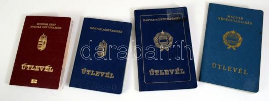 ca 1970-2000 4 db klf magyar útlevél