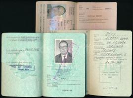 ca 1970-2000 3 db klf román útlevél / 3 kinds of Romanian passports