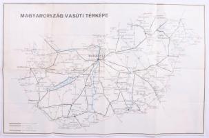 1967 Magyarország vasúti térképe / Külföldi összeköttetések hálózata. Készítette: Hercsuth Ferenc MÁV főfelügyelő. Kétoldalas térkép, jó állapotban, 40,5x64 cm