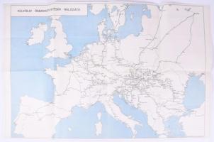 1967 Magyarország vasúti térképe / Külföldi összeköttetések hálózata. Készítette: Hercsuth Ferenc MÁ...