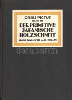 Einstein, Carl:  Der frühere japanische Holzschnitt. Berlin, [1923]. Verlag Ernst Wasmuth Ag. 24 p. + 24 t. (kétoldalas). Egyetlen kiadás. Carl Einstein (1885-1940) német művészettörténész, esztéta, kritikus. Első világháborús szolgálata után szélsőbaloldali mozgalmárként, spartakista felkelőként lett ismert. Évekkel később baloldali aktivista művészkörökben mozgott, az afrikai képzőművészet és a kubista festészet népszerűsítette, ebben a művében viszont a japán fametszetek világába kalauzol, mely meglátása szerint termékenyítőleg hat a modernista festészet elhivatott képviselőire. (Orbis Pictus/Weltkunst-Bücherei. Band 16.) Illusztrált kiadói kartonkötésben, a gerincen és az első kötéstáblán eltérő címfelirattal: "Der primitive japanische Holtzschnitt". Jó példány.