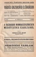 Rádiós gazdasági előadások. Felelős szerkesztő: Czvetkotits Ferenc. II. évfolyam, 1-25. szám. (1929....
