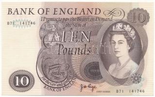 Nagy-Britannia / Anglia 1970-1975. 10P "II. Erzsébet", "B71 141746" T:UNC,AU United Kingdom / England 1970-1975. 10 Pounds "Elizabeth II", "B71 141746" C:UNC,AU Krause P#376c