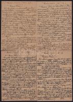 1942-1944 Kolozsvár, Józan Miklós (1869-1946) erdélyi magyar unitárius püspök 28 db saját kezűleg me...