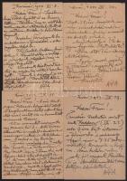 1942-1944 Kolozsvár, Józan Miklós (1869-1946) erdélyi magyar unitárius püspök 28 db saját kezűleg me...