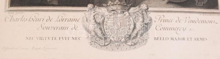 Lotaringiai Károly Henri / Charles Henri de Lorraine (1649-1723) nagy méretű rézmetszetű portréja. 3...