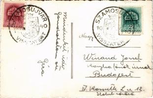 1940 Szamosújvár, Szamos-Újvár, Gherla; Fő tér, Elite étterem, Covrik Feodor, Florian Jacob üzlete /...