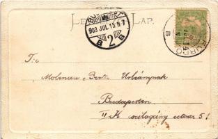 1903 Bártfafürdő, Bardejovské Kúpele, Bardiov, Bardejov; New York vendéglő, étterem. Eschwig Ede F. ...