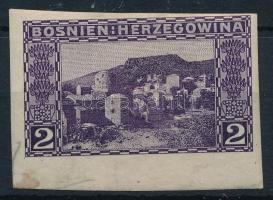 1906 2h ívszéli vágott bélyeg