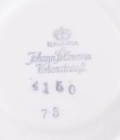 Bavaria tárnics mintás vékonyporcelán egyszemélyes reggeliző készlet, csésze alátéttel és desszertes...