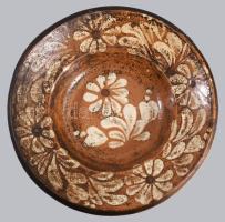 Tál. Erdély, 19. sz. vége, mázhibával, d: 23,5 cm