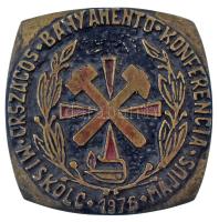 1976. "Országos Bányamentő Konferencia - Miskolc 1976. május" egyoldalas bronz emlékérem (92x92mm) T:AU