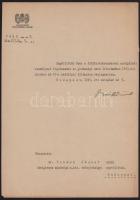 1943 Bp., báró Bánffy Dániel (1893-1955) nagybirtokos, politikus, földművelésügyi miniszter (1940-1944) autográf aláírása kinevezésen