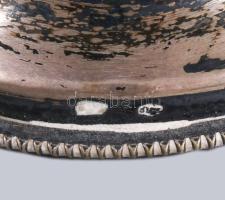 Ezüst (Ag) kosár asztaldísz, 1937-1966 közötti fémjel, 800 ezrelékes ezüst, m:14 cm, nettó 49g