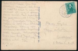 1939.VII.11. Képeslap Arcképek 10f bérmentesítéssel "M.KIR.POSTA / 373" acélbélyegzéssel