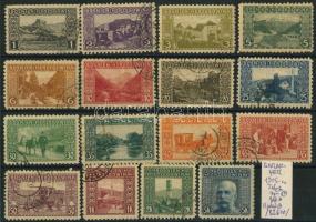 1906 Teljes sor 9 1/4 fogazással (5h falcos / hinged) (82.600)