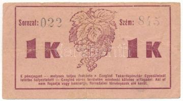 1919. Cegléd 1K "Czegléd Városi Pénztár" T:F
Adamo CEG-1.1