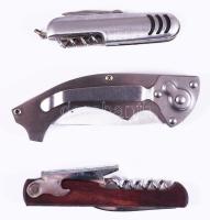 3 darab bicska, fém, csukva h: 9-13 cm