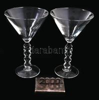 3 darab ezredfordulós emléktárgy, 2 darab pohár m:19 cm és egy levélnehezék 8x6 cm